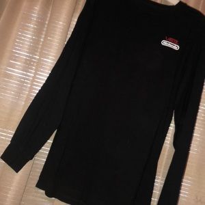 Long sleeve black Nintendo Vans off the wall